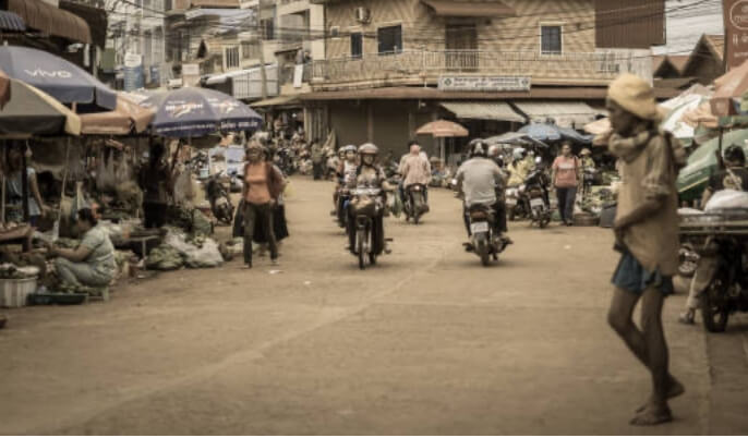 カンボジアの街の様子