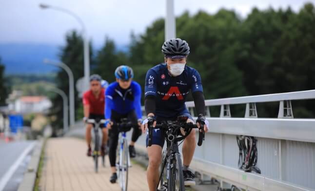 ロードバイクでの写真