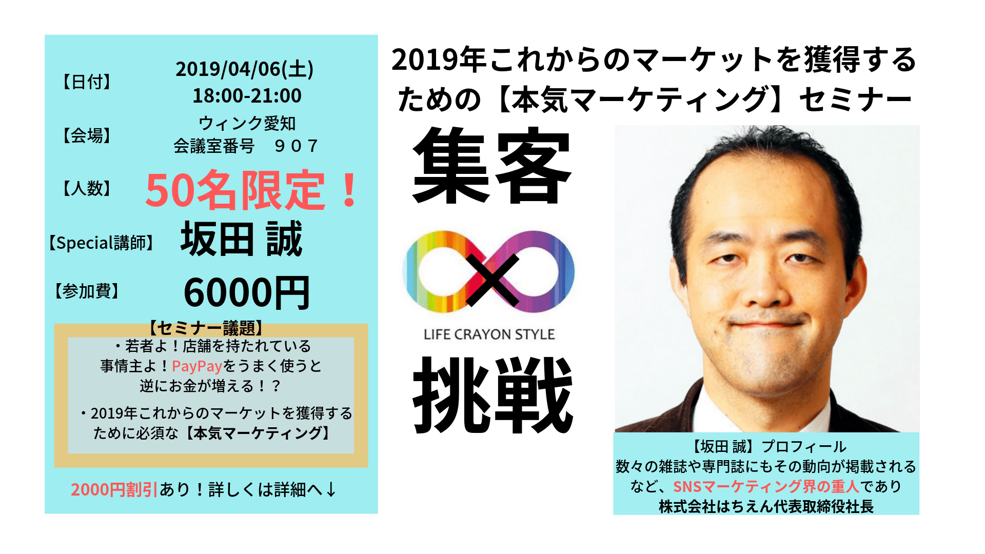 【4月6日】2019年これからのマーケットを獲得するための【本気マーケティング】セミナー&交流会