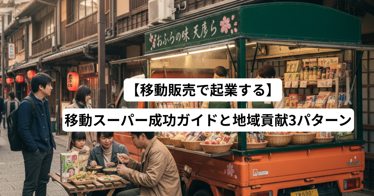 【移動販売で起業する】移動スーパー成功ガイドと地域貢献3パターン
