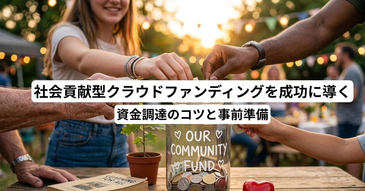 社会貢献型クラウドファンディングを成功に導く資金調達のコツと事前準備