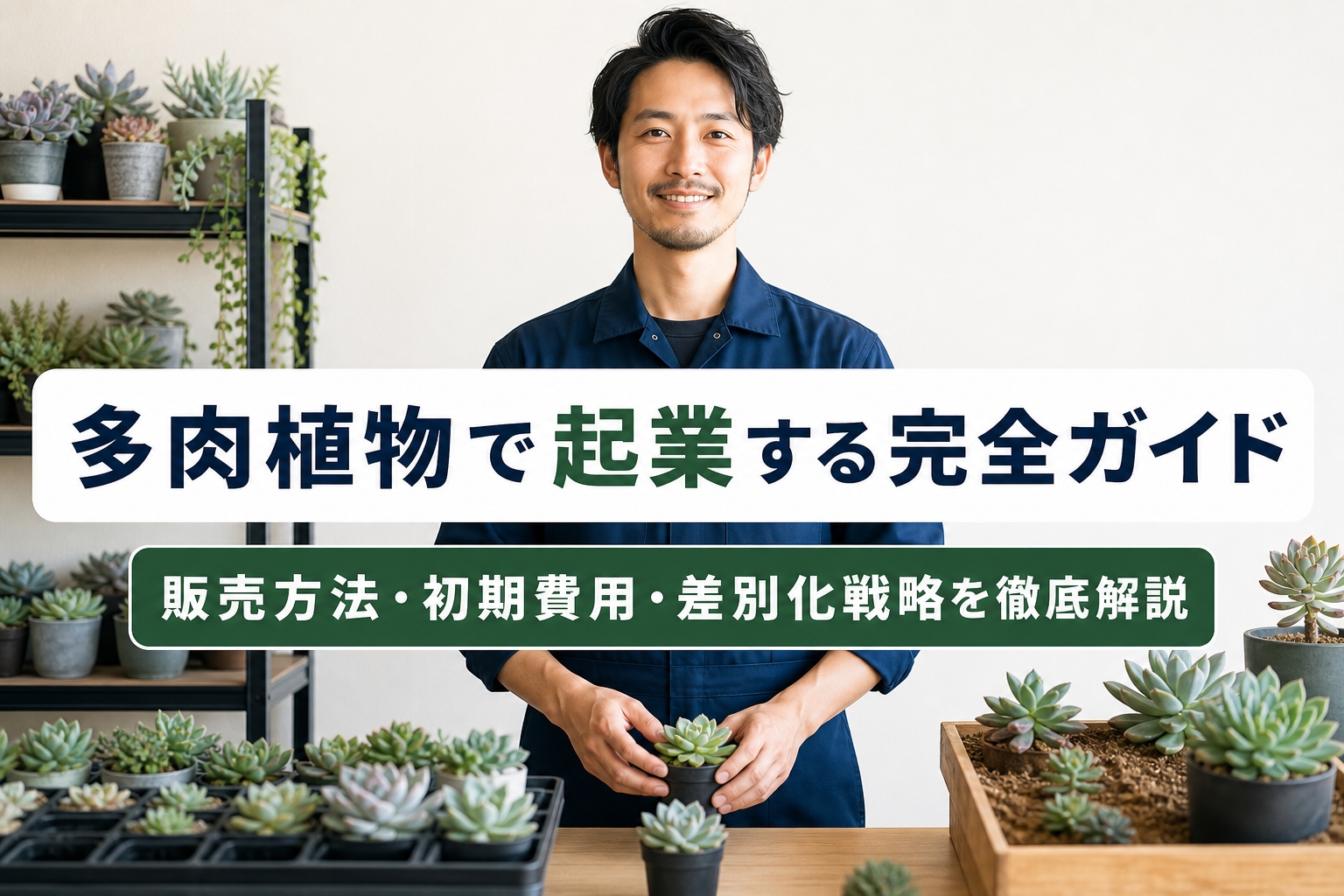 多肉植物で起業する完全ガイド｜販売方法・初期費用・差別化戦略を徹底解説