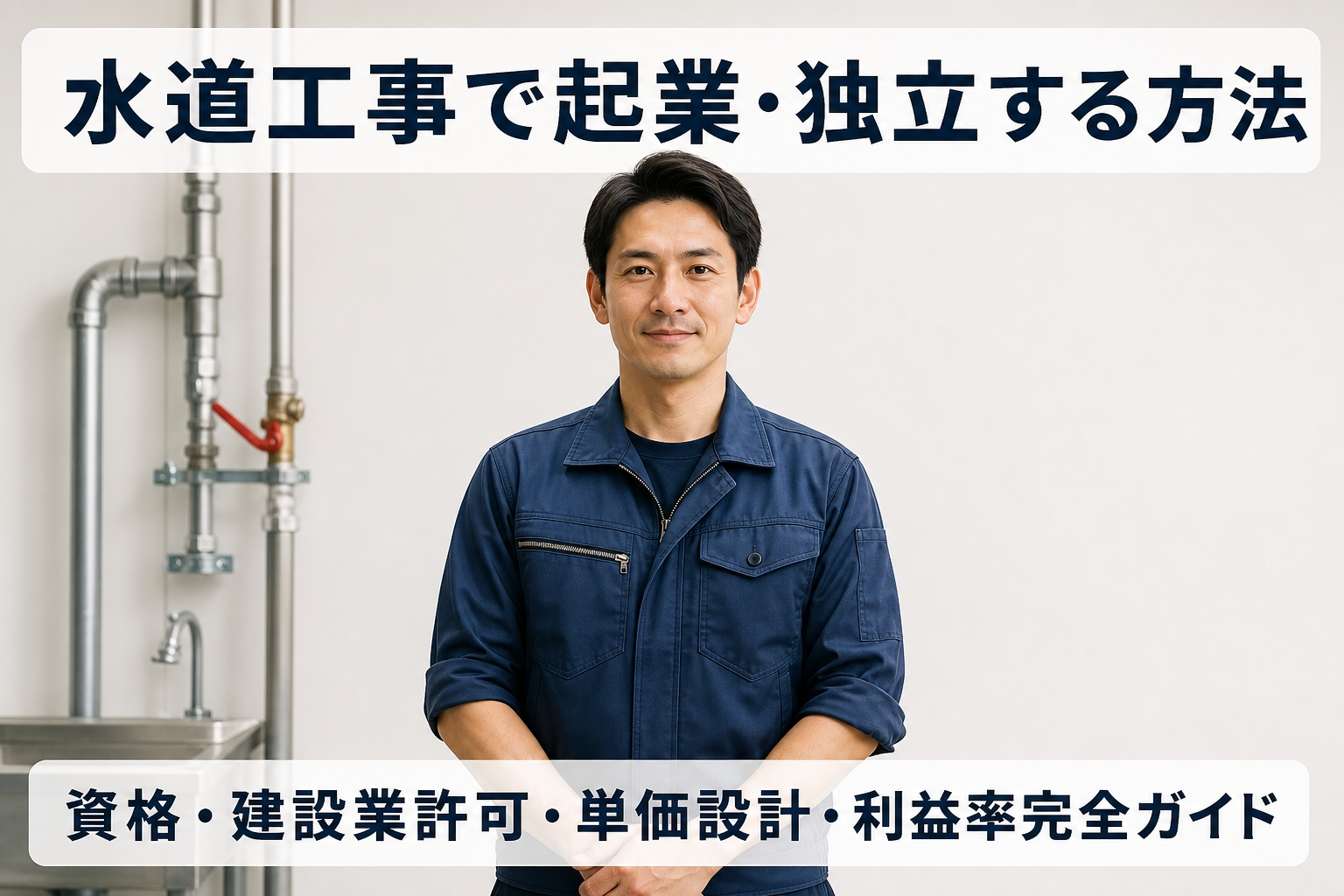 水道工事で起業・独立する方法｜資格・建設業許可・単価設計・利益率完全ガイド