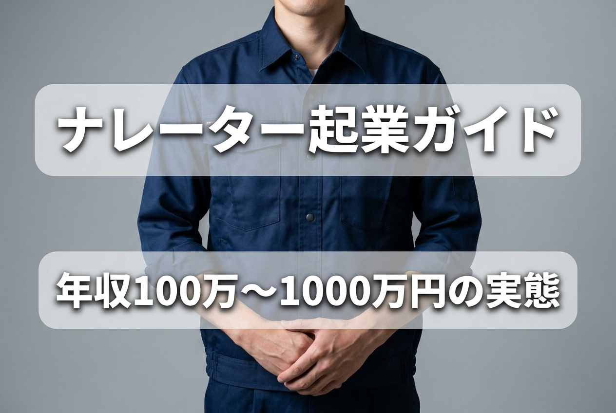 ナレーター起業ガイド｜年収100万〜1000万円の実態