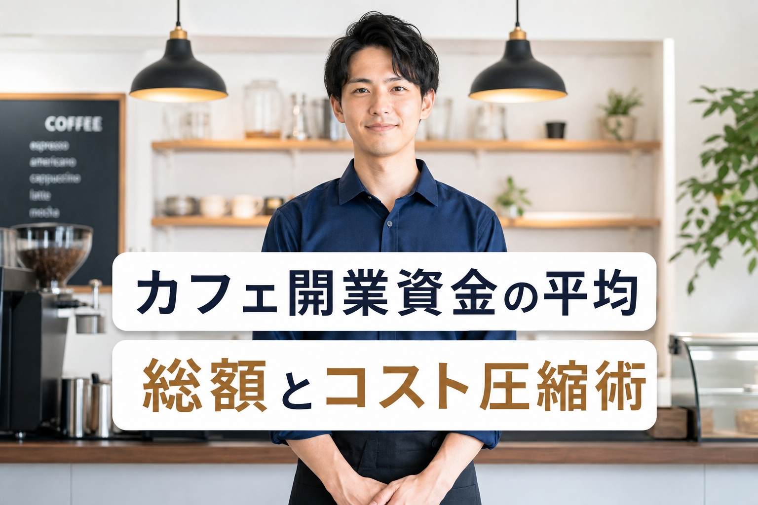 カフェ開業資金の平均｜総額とコスト圧縮術