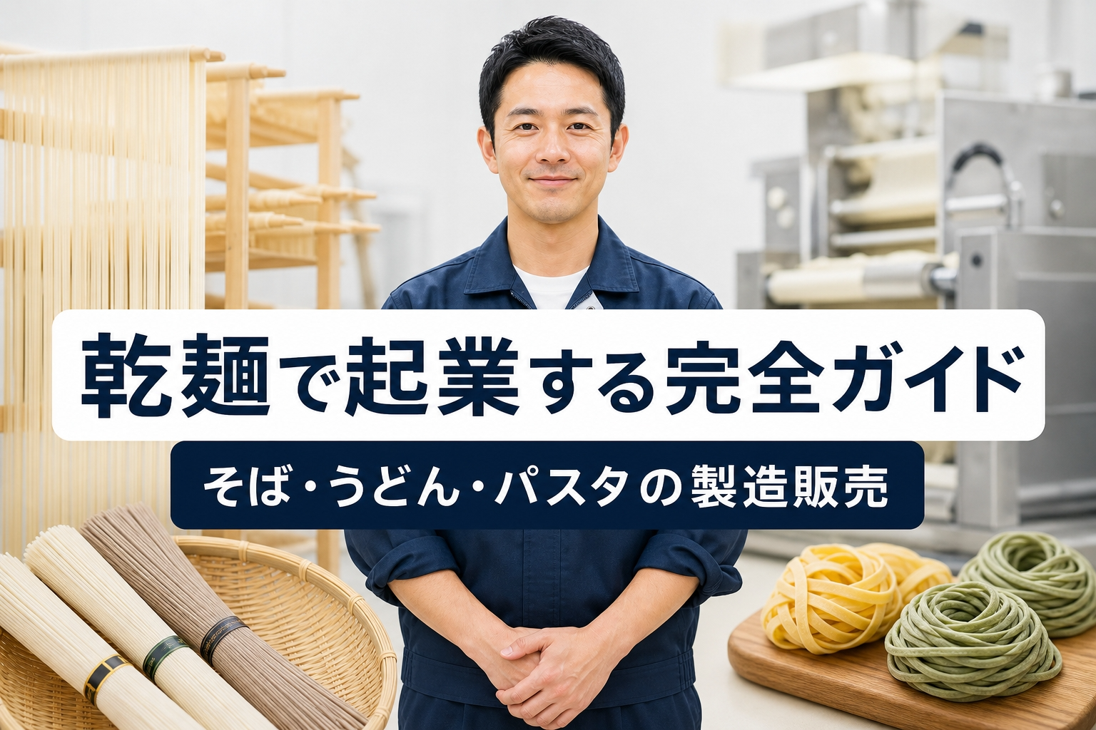 乾麺で起業する完全ガイド｜そば・うどん・パスタの製造販売