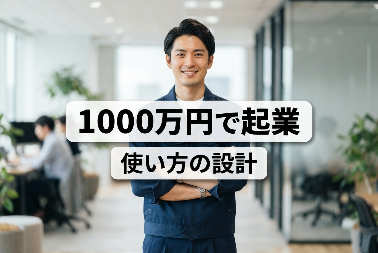 1000万円で起業完全ガイド｜失敗しない資金配分（3分割の法則）・事業タイプ別シミュレーションと18ヶ月ロードマップ