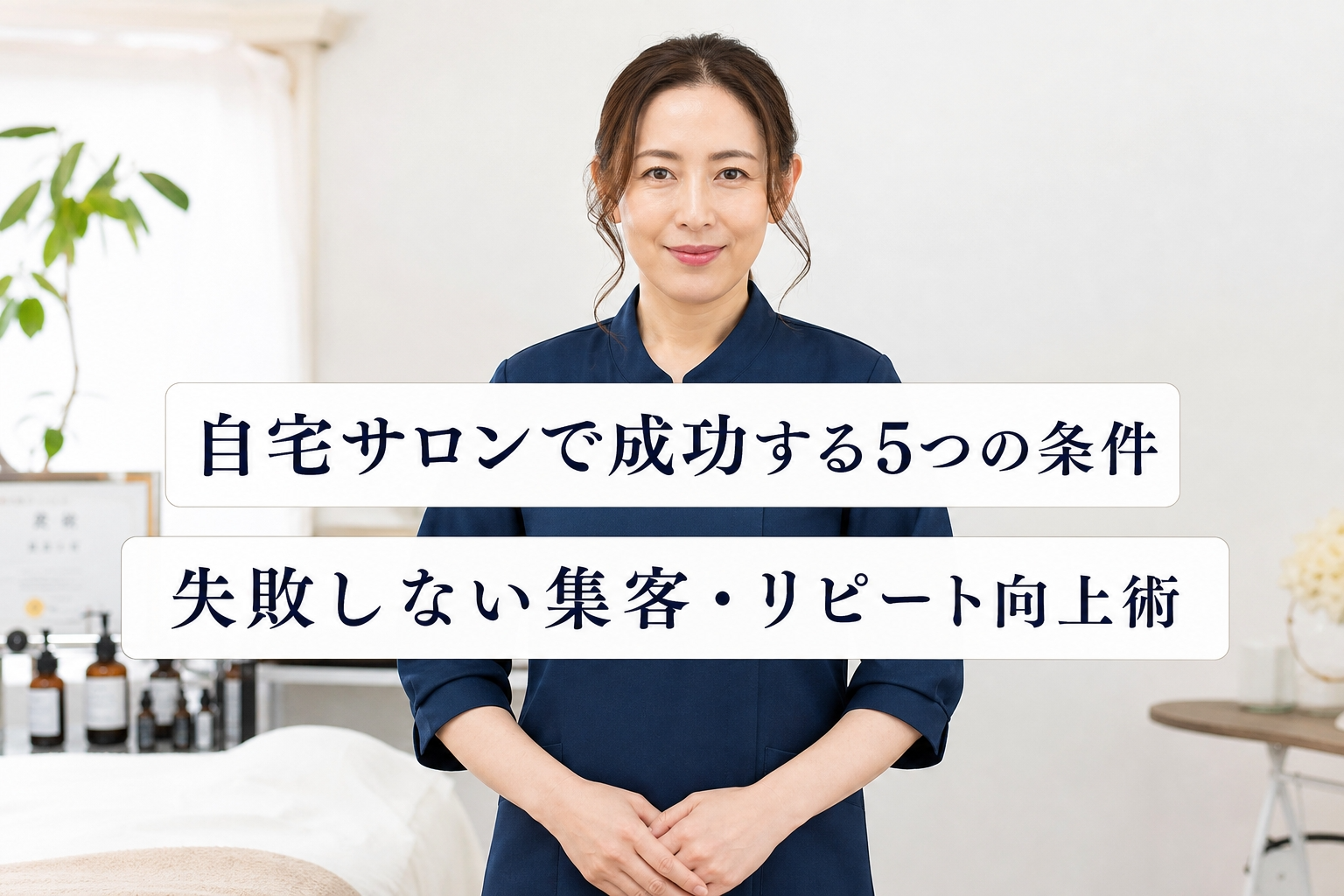 自宅サロンで成功する5つの条件｜失敗しない集客・リピート向上術