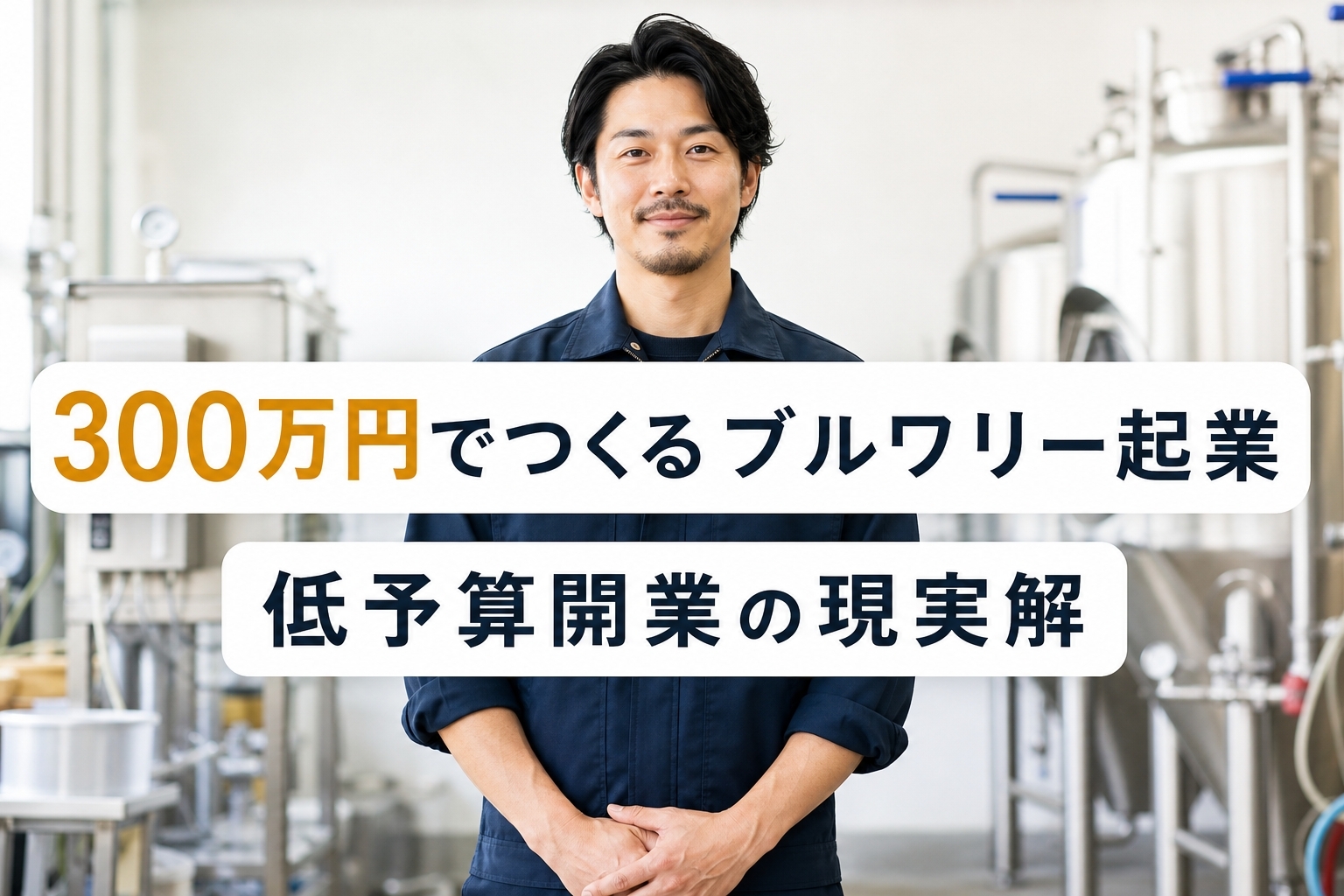 300万円でつくるブルワリー起業｜低予算開業の現実解