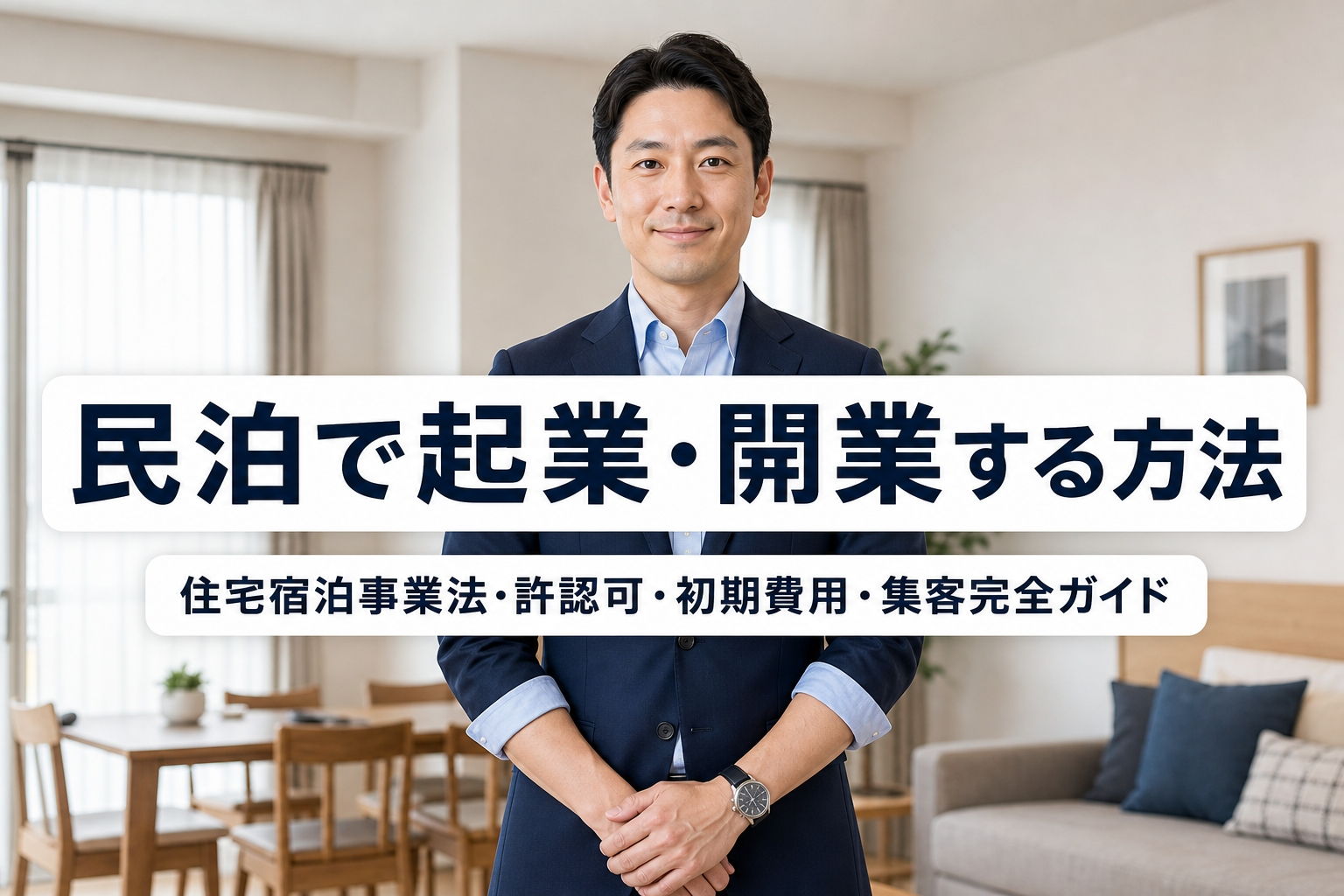 民泊で起業・開業する方法｜住宅宿泊事業法・許認可・初期費用・集客完全ガイド