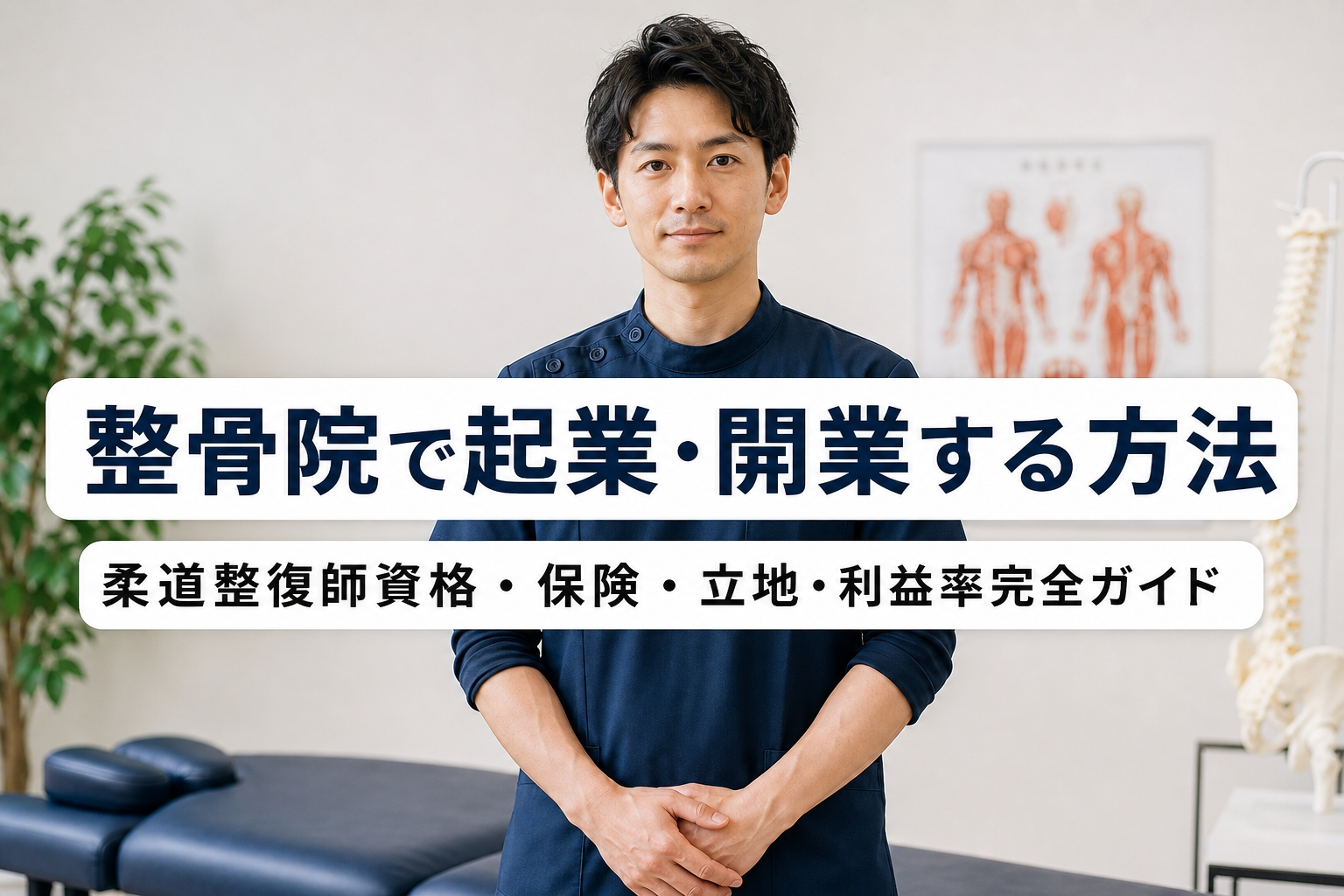 整骨院で起業・開業する方法｜柔道整復師資格・保険・立地・利益率完全ガイド