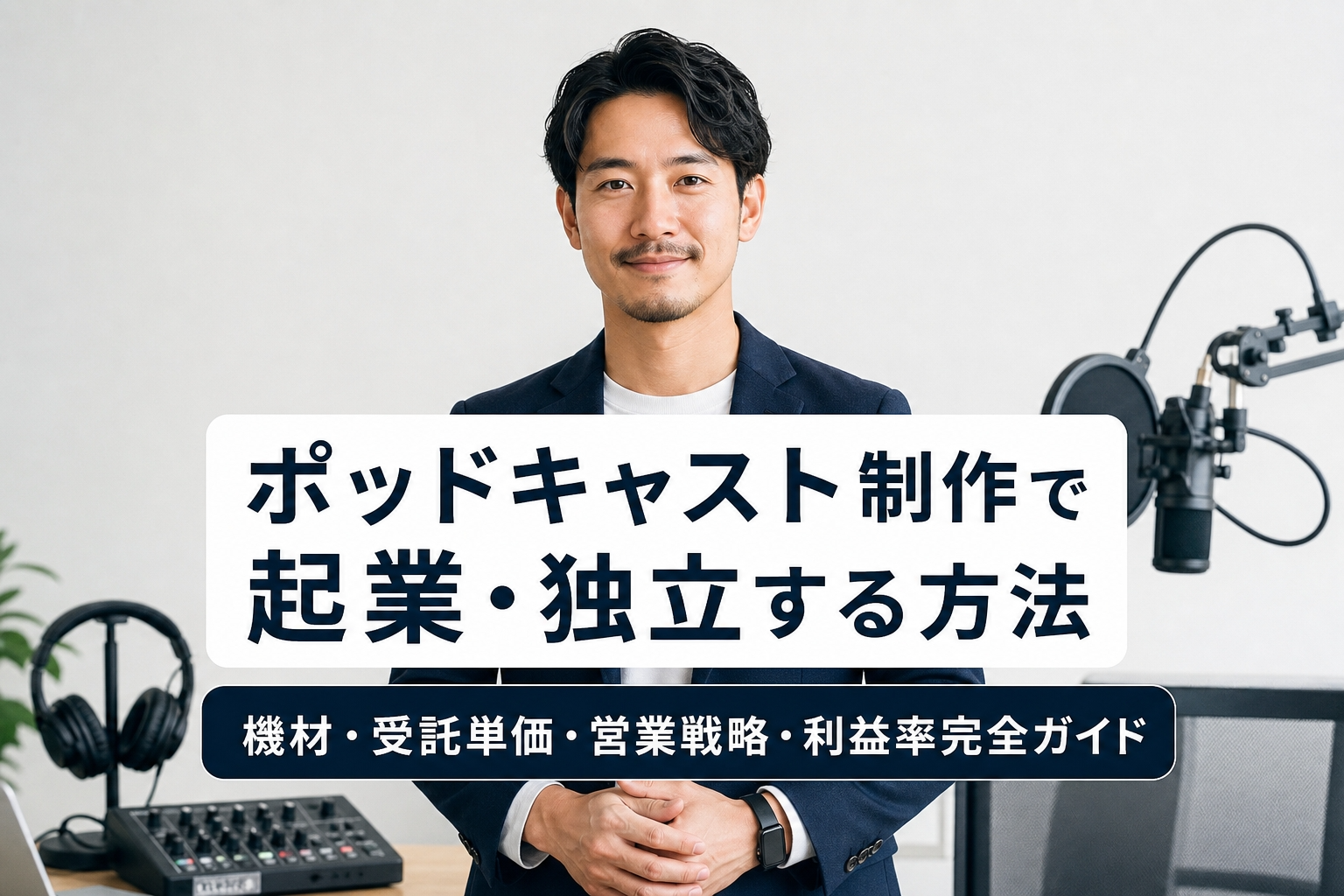 ポッドキャスト制作で起業・独立する方法｜機材・受託単価・営業戦略・利益率完全ガイド