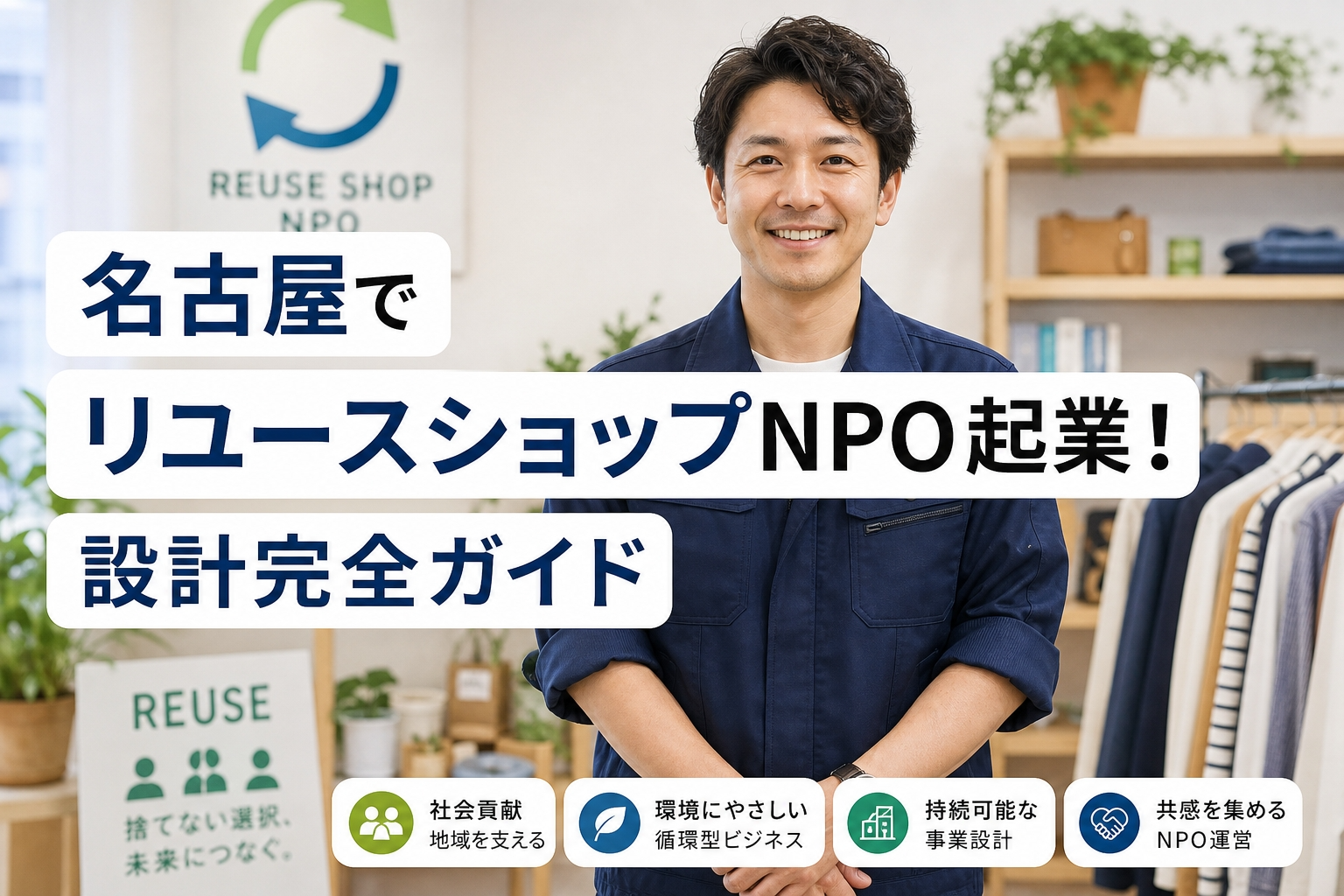 名古屋でリユースショップNPO起業！設計完全ガイド