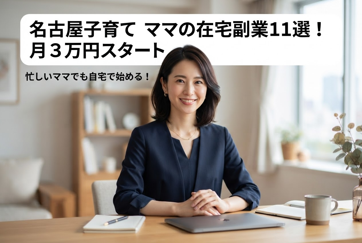名古屋子育てママの在宅副業11選！月3万円スタート
