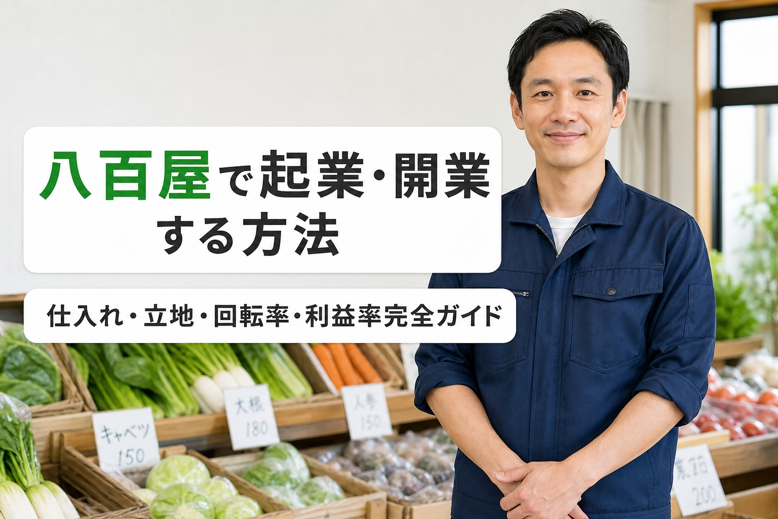 八百屋で起業・開業する方法｜仕入れ・立地・回転率・利益率完全ガイド