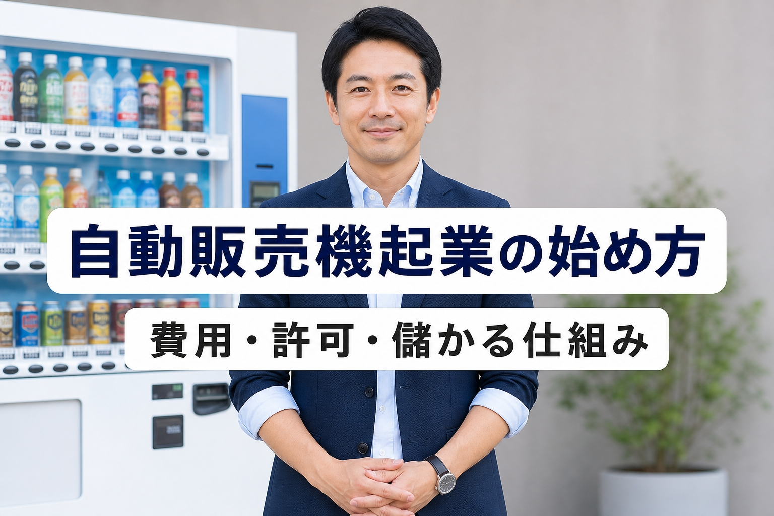 自動販売機起業の始め方｜費用・許可・儲かる仕組み