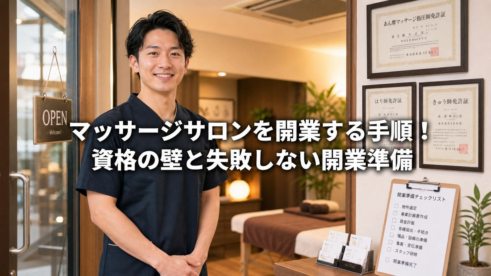 マッサージサロンを開業する手順！資格の壁と失敗しない開業準備
