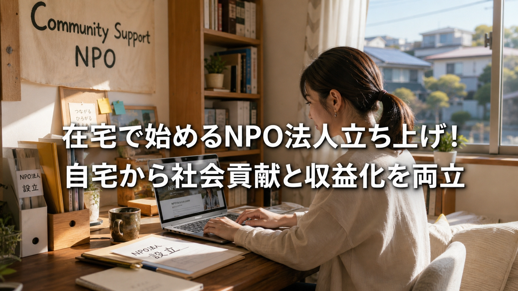 在宅で始めるNPO法人立ち上げ！自宅から社会貢献と収益化を両立
