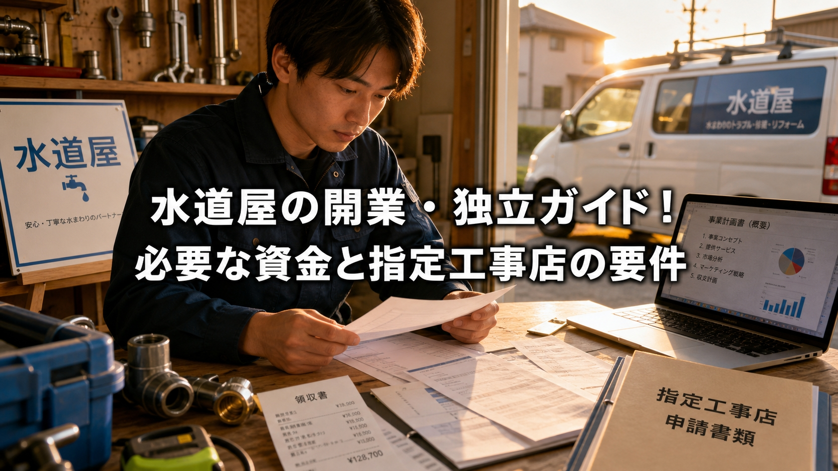 水道屋の開業・独立ガイド！必要な資金と指定工事店の要件