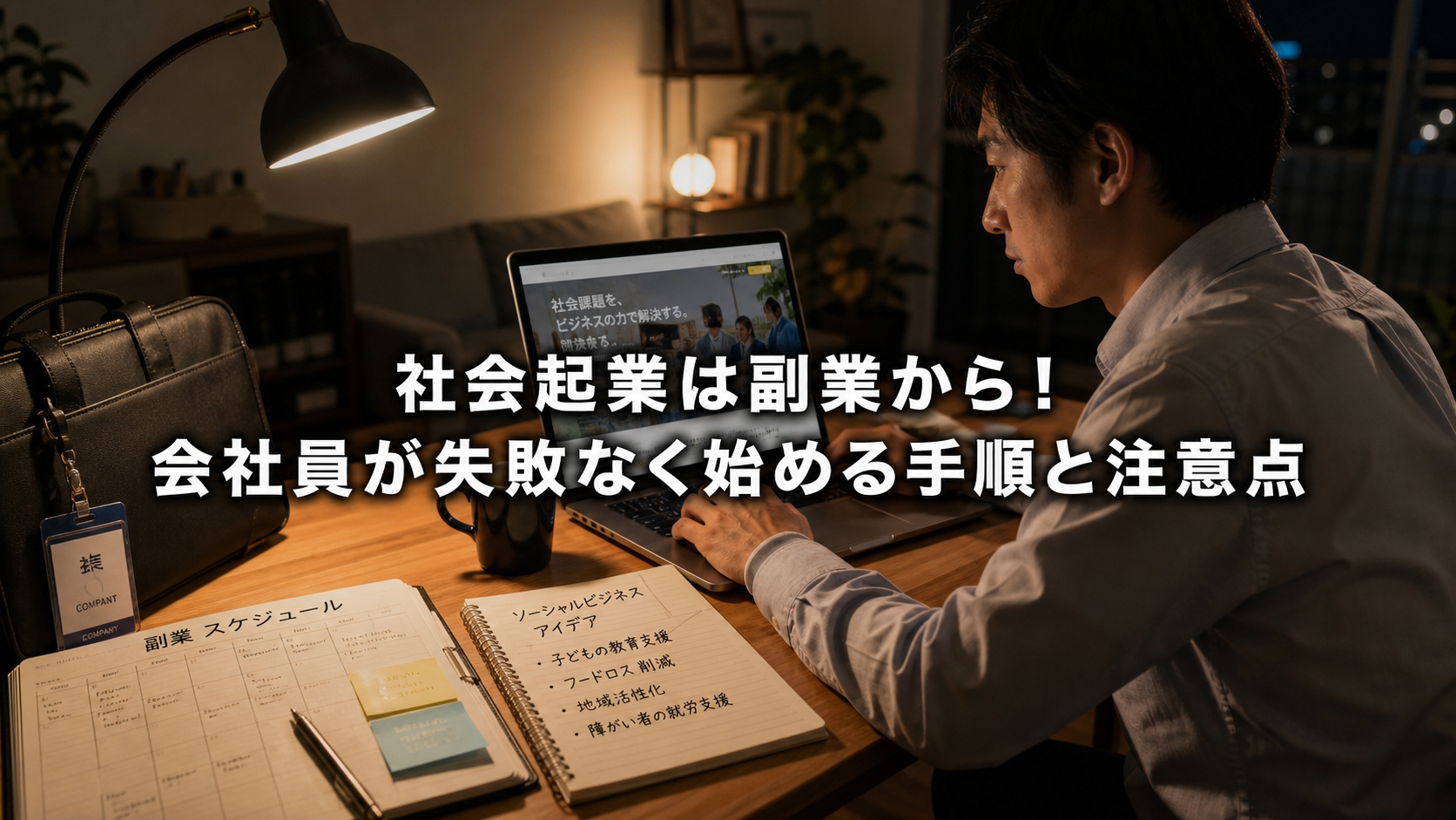 社会起業は副業から！会社員が失敗なく始める手順と注意点