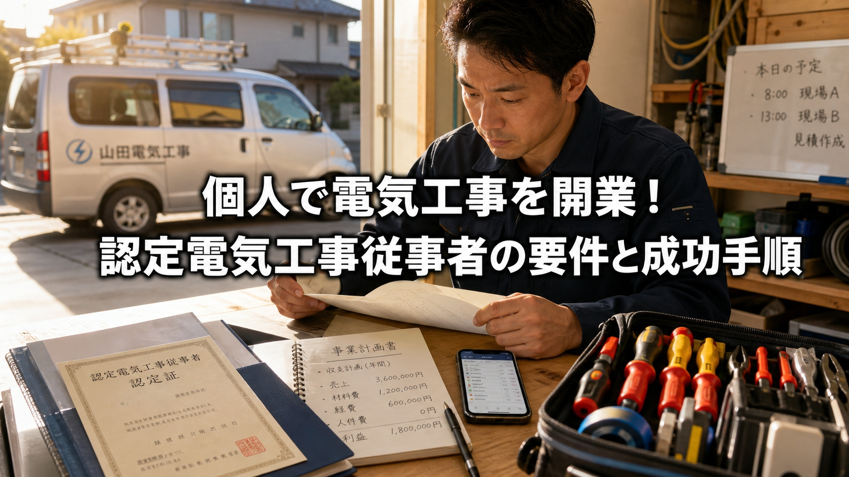 個人で電気工事を開業！認定電気工事従事者の要件と成功手順