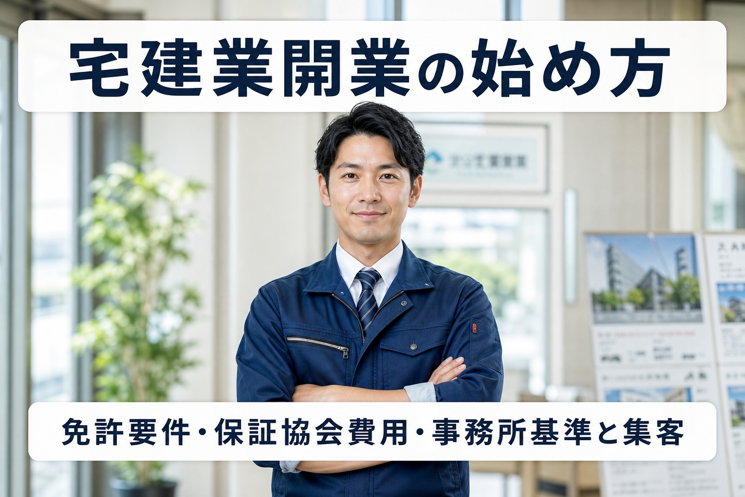 宅建業開業の始め方｜免許要件・保証協会費用・事務所基準と集客