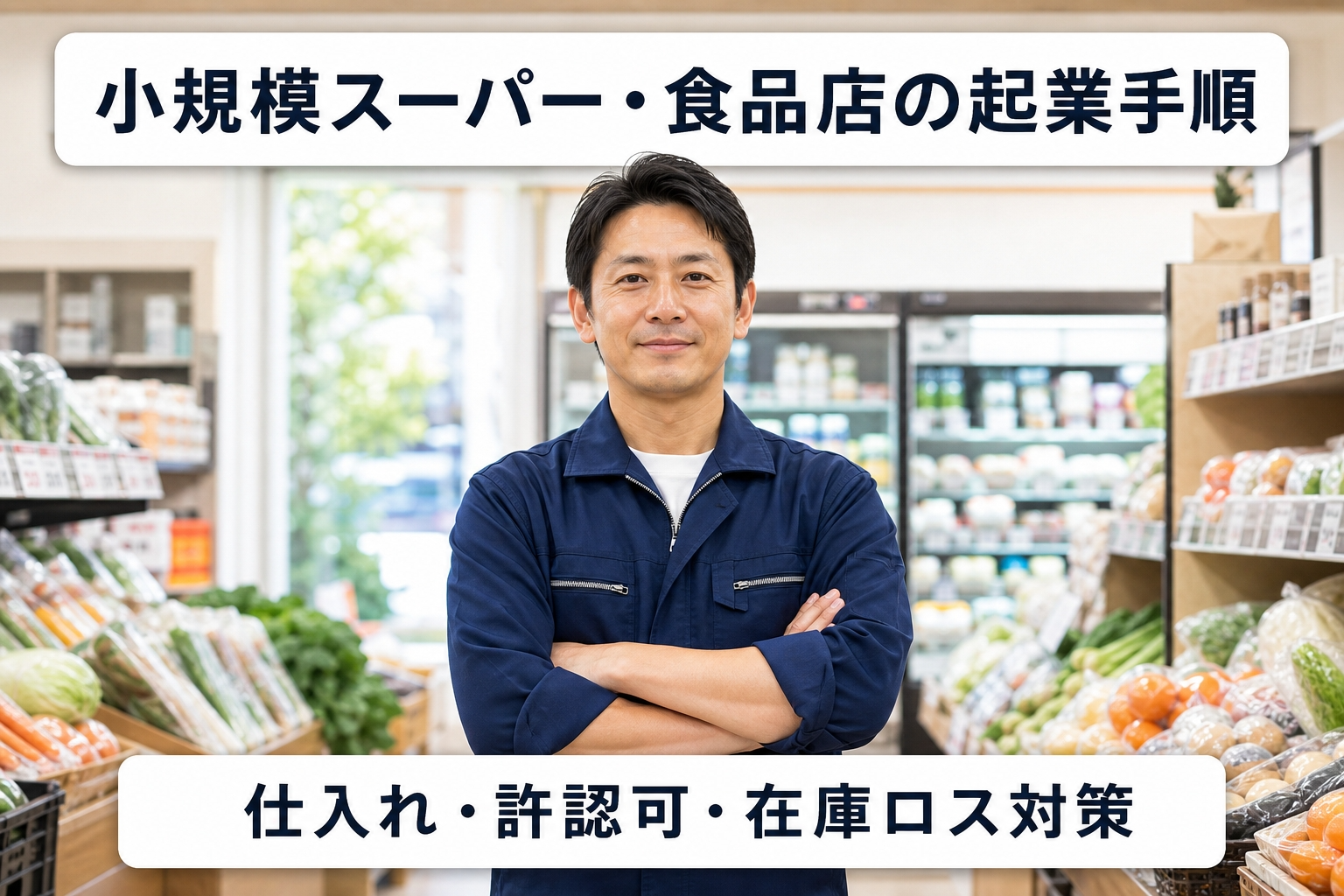 小規模スーパー・食品店の起業手順｜仕入れ・許認可・在庫ロス対策