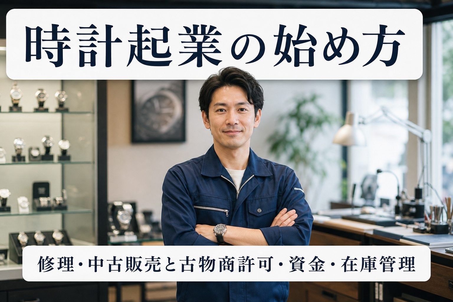 時計起業の始め方｜修理・中古販売と古物商許可・資金・在庫管理