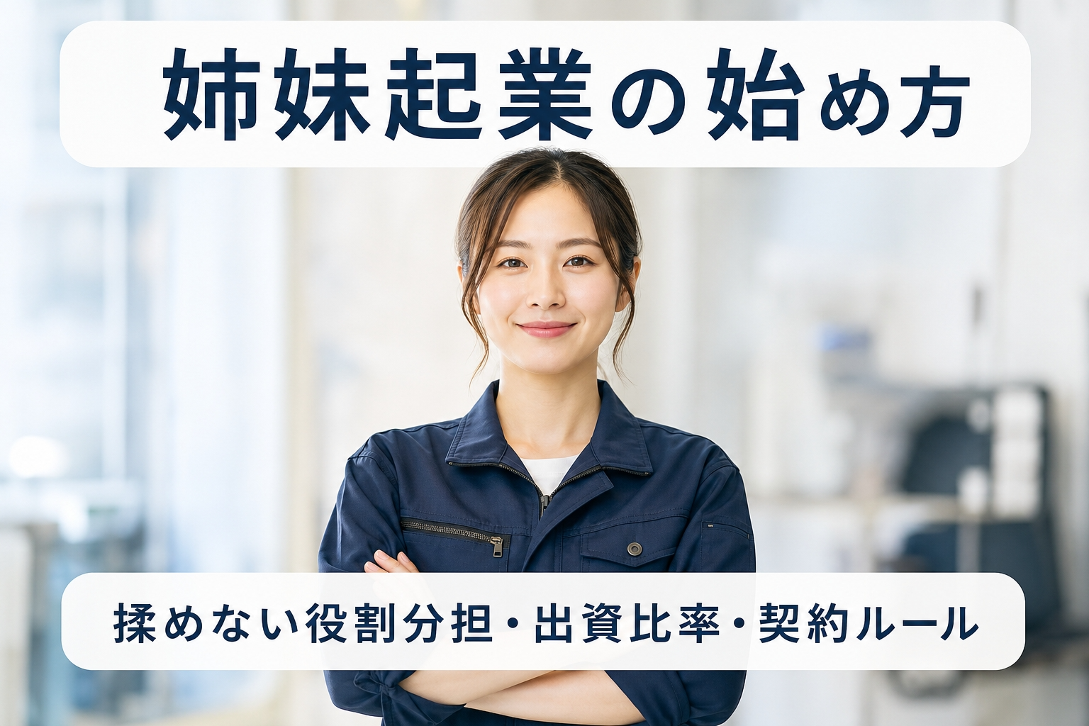 姉妹起業の始め方｜揉めない役割分担・出資比率・契約ルール