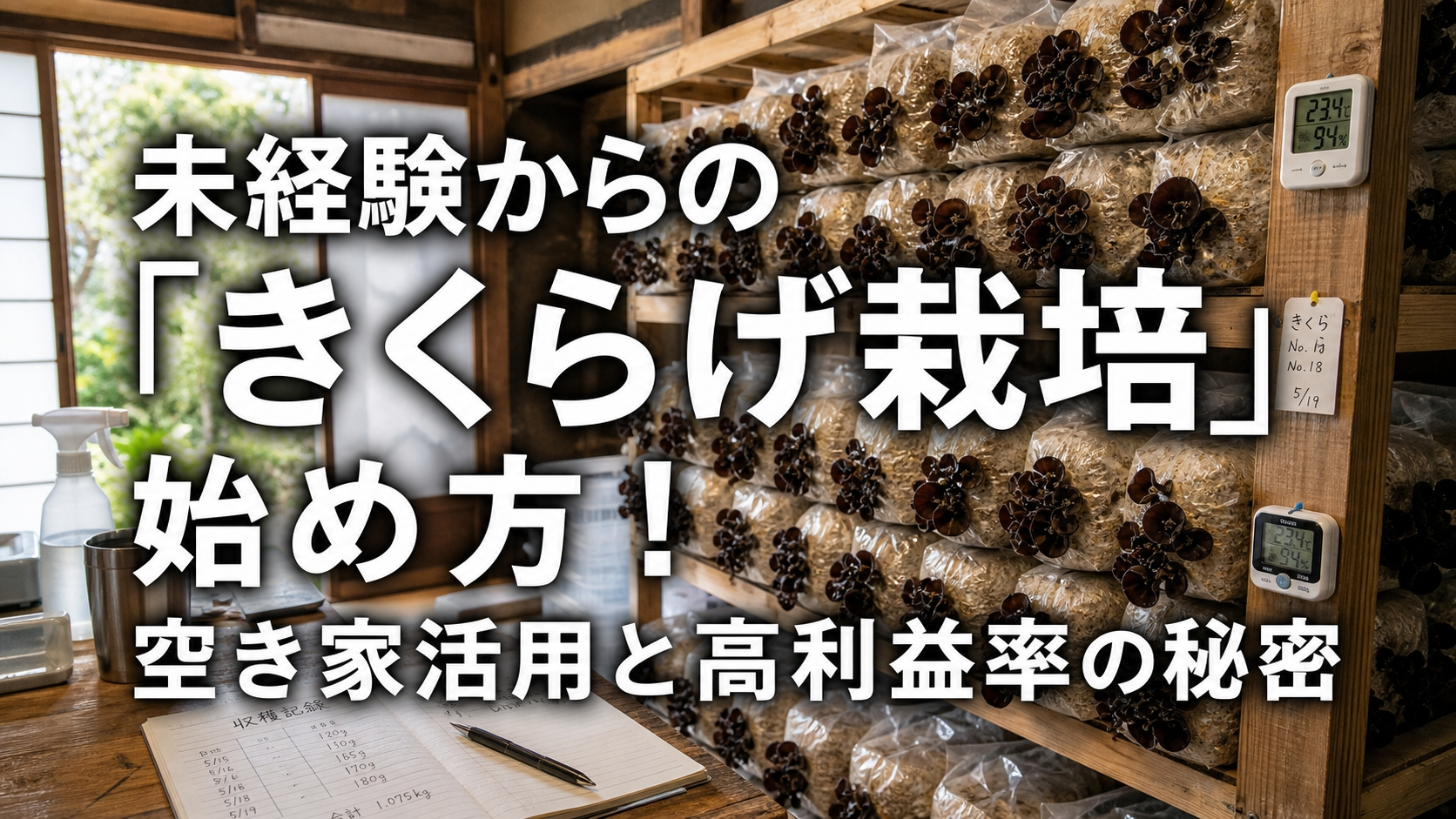 未経験からの「きくらげ栽培」始め方！空き家活用と高利益率の秘密