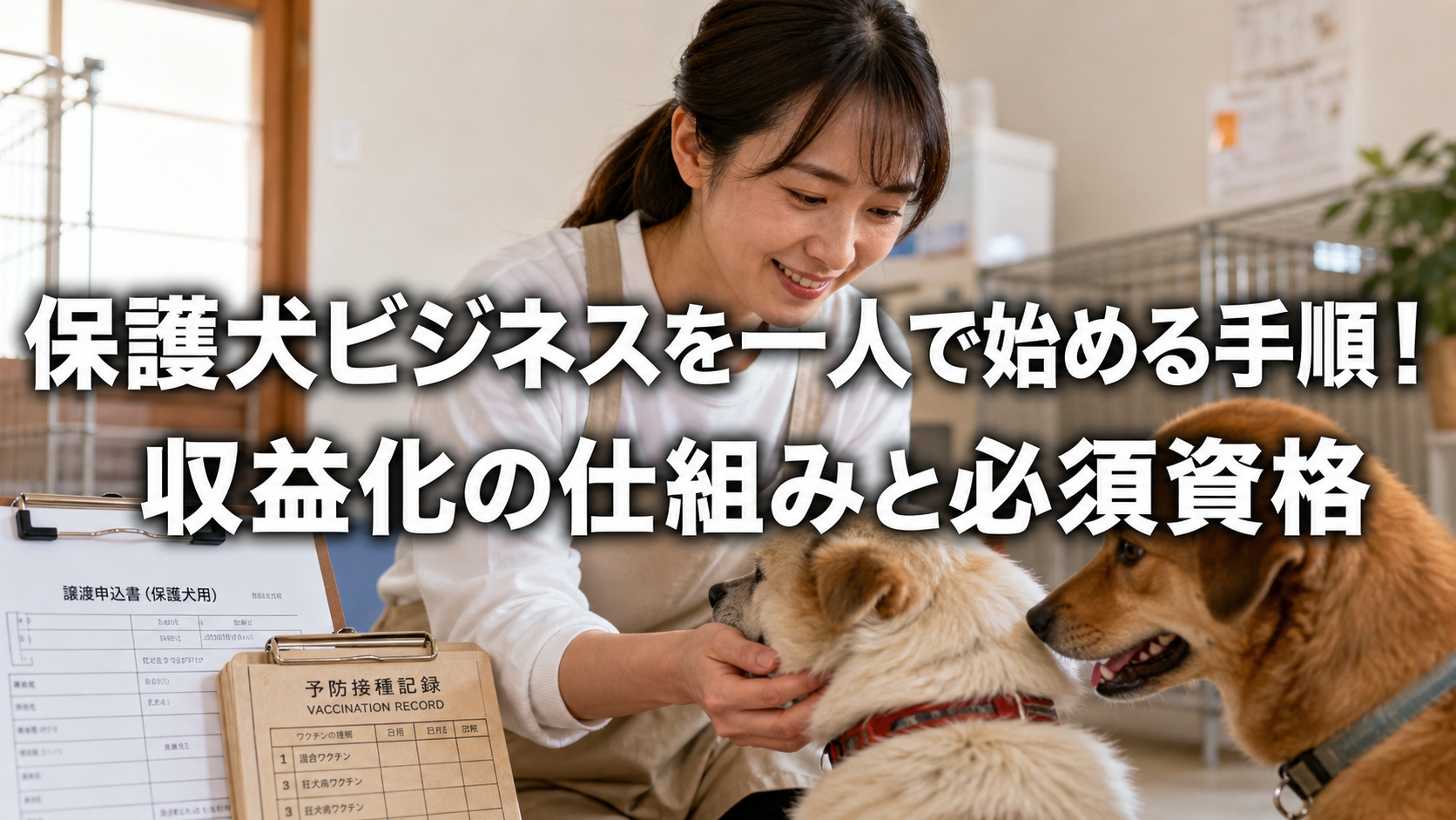 保護犬ビジネスを一人で始める手順！収益化の仕組みと必須資格