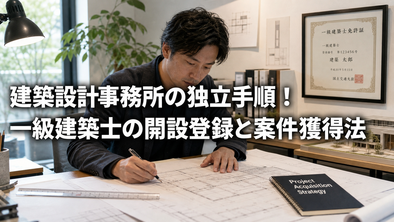 建築設計事務所の独立手順！一級建築士の開設登録と案件獲得法