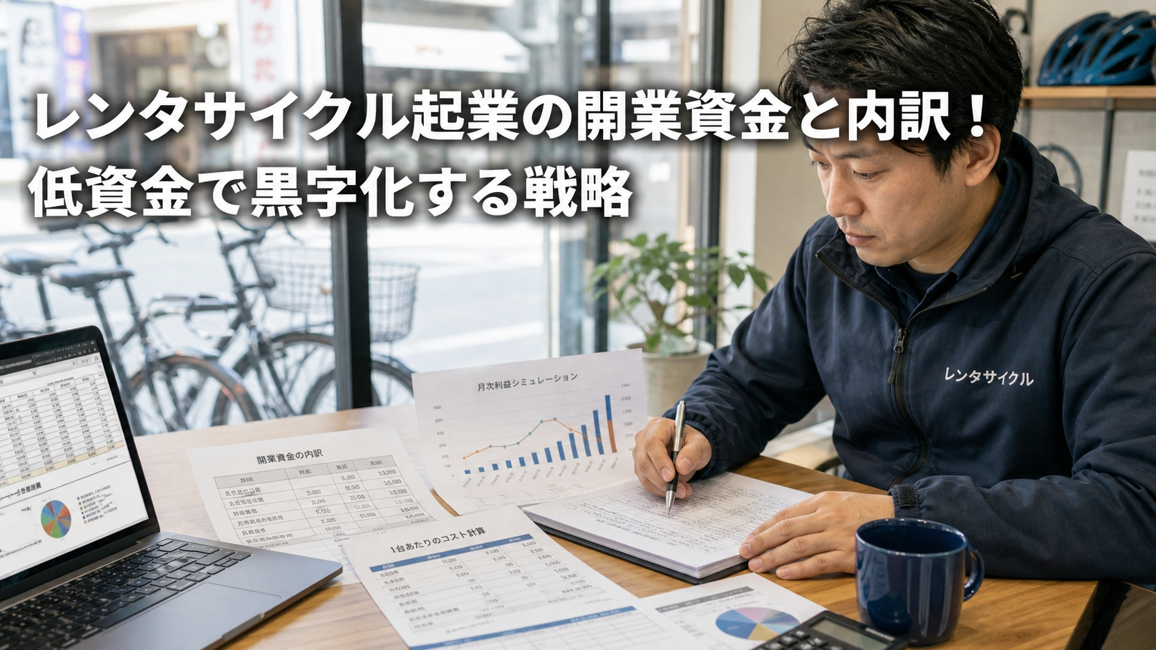 レンタサイクル起業の開業資金と内訳！低資金で黒字化する戦略