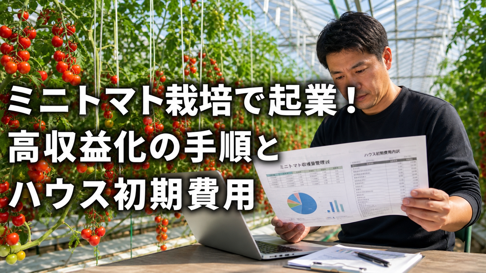 ミニトマト栽培で起業！高収益化の手順とハウス初期費用