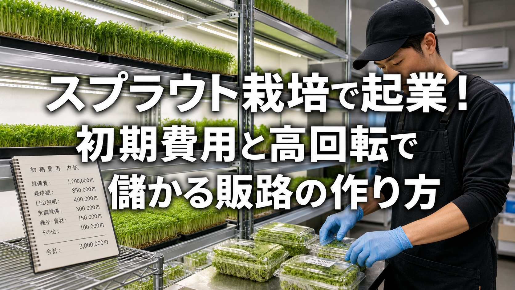 スプラウト栽培で起業！初期費用と高回転で儲かる販路の作り方