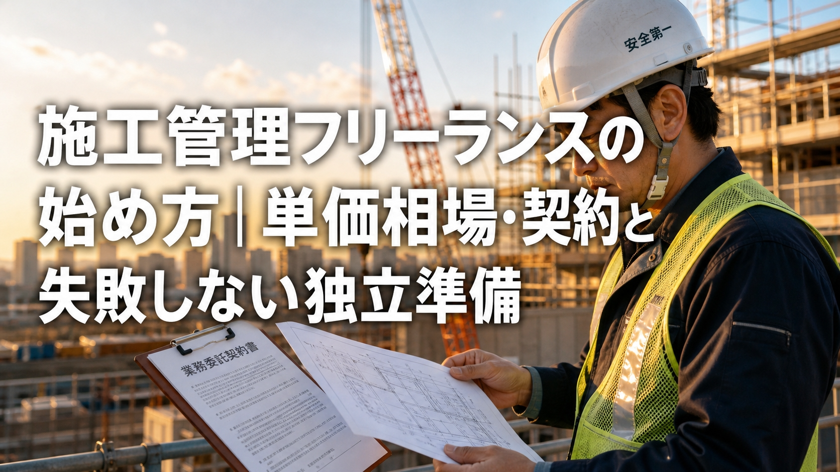 施工管理フリーランスの始め方｜単価相場・契約と失敗しない独立準備