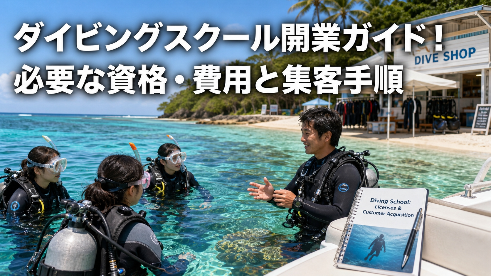 ダイビングスクール開業ガイド！必要な資格・費用と集客手順