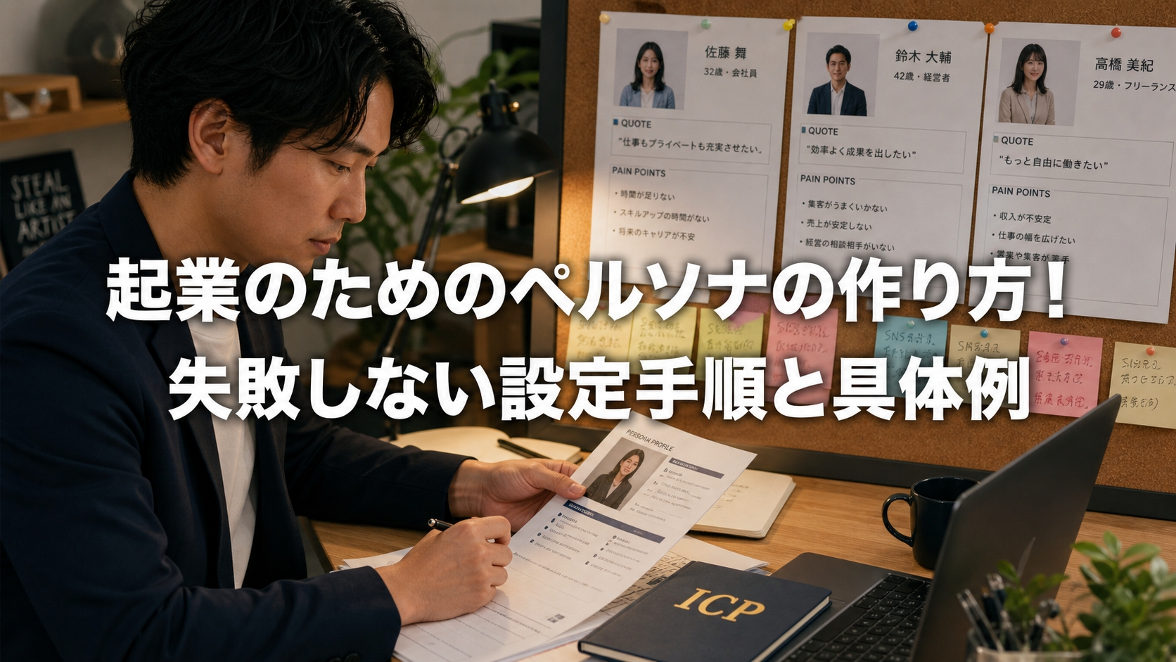起業のためのペルソナの作り方！失敗しない設定手順と具体例