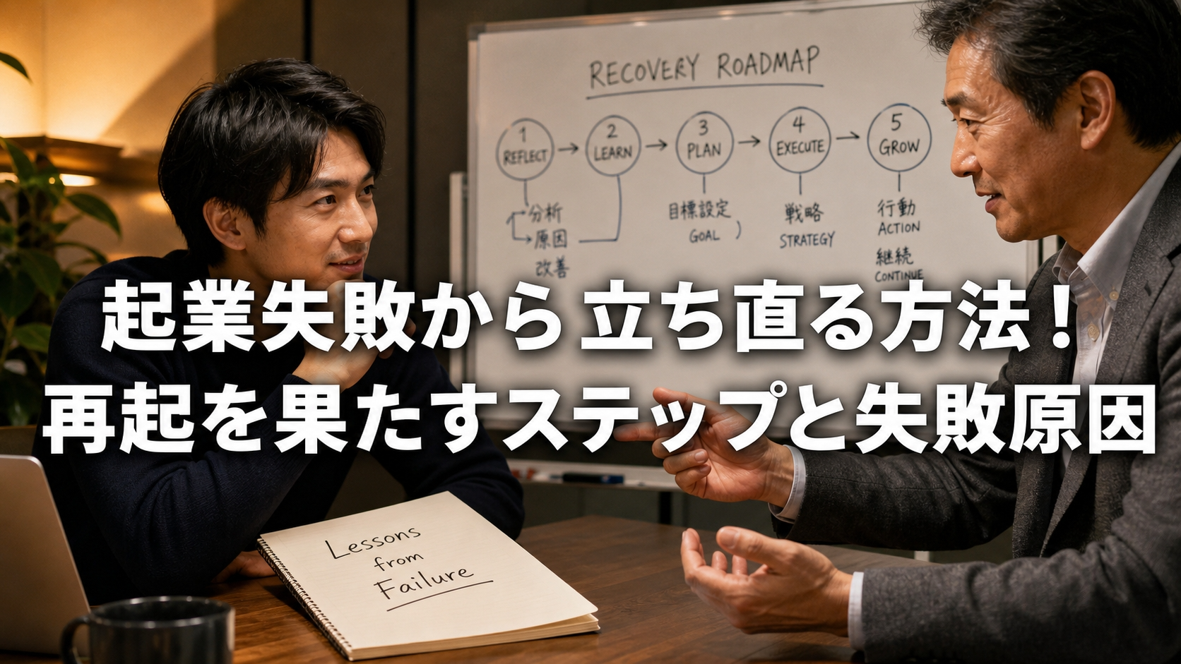 起業失敗から立ち直る方法！再起を果たすステップと失敗原因
