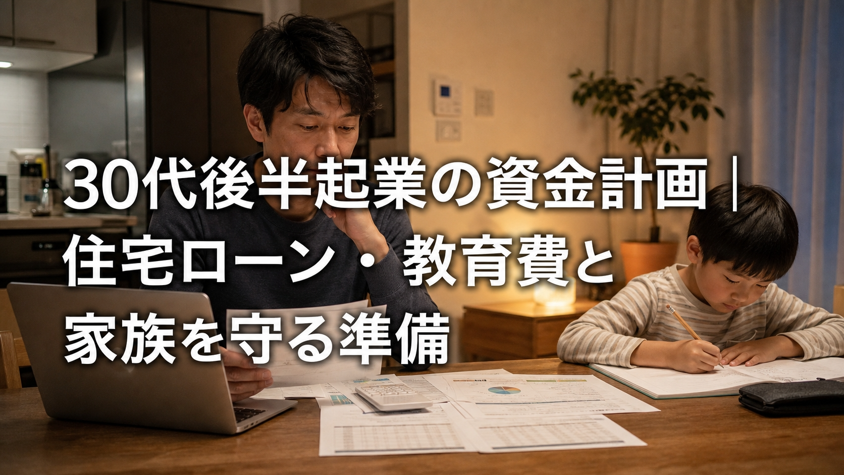 30代後半起業の資金計画｜住宅ローン・教育費と家族を守る準備