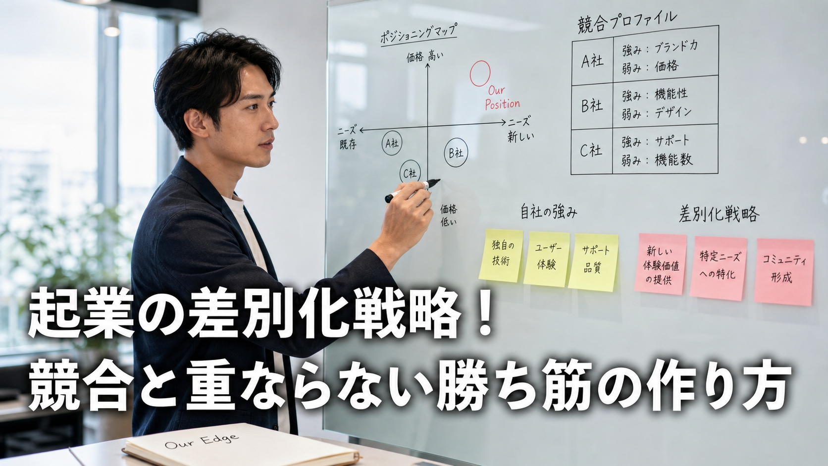起業の差別化戦略！競合と重ならない勝ち筋の作り方