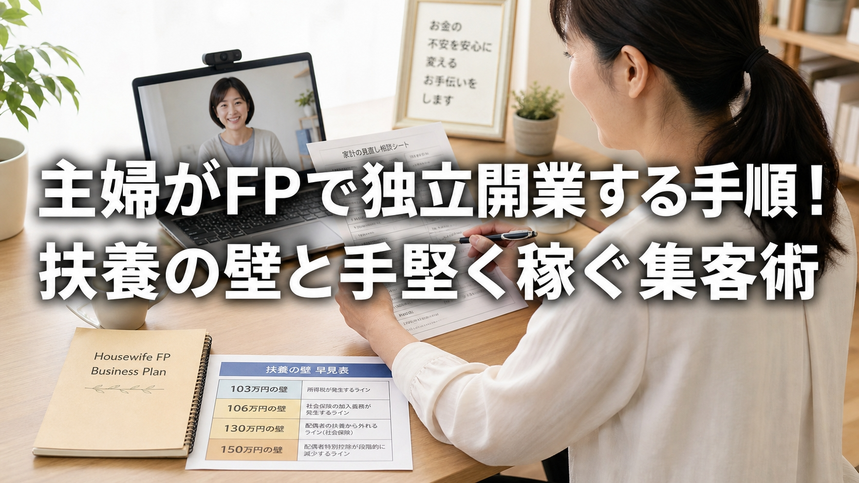 主婦がFPで独立開業する手順！扶養の壁と手堅く稼ぐ集客術