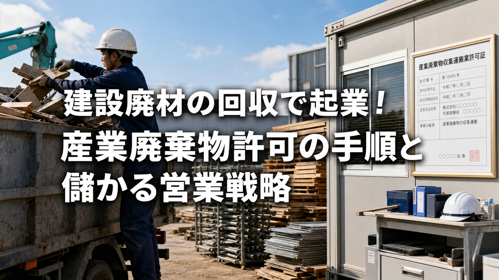 建設廃材の回収で起業！産業廃棄物許可の手順と儲かる営業戦略