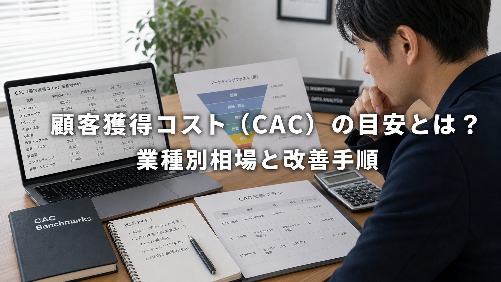 顧客獲得コスト（CAC）の目安とは？業種別相場と改善手順