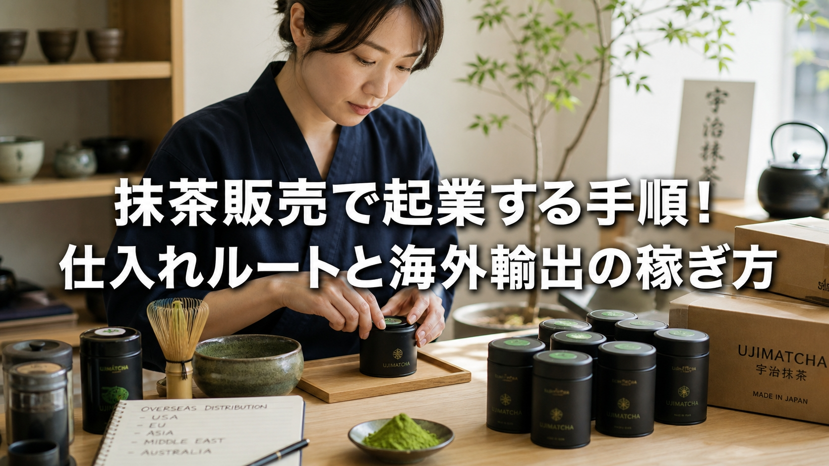 抹茶販売で起業する手順！仕入れルートと海外輸出の稼ぎ方