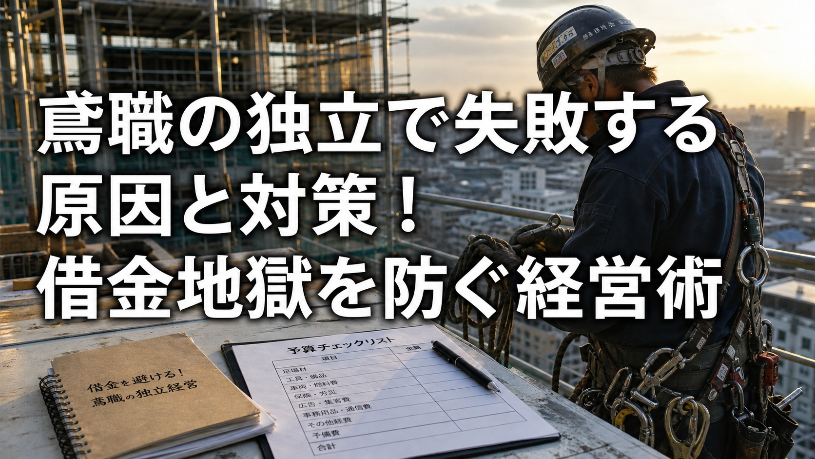 鳶職の独立で失敗する原因と対策！借金地獄を防ぐ経営術