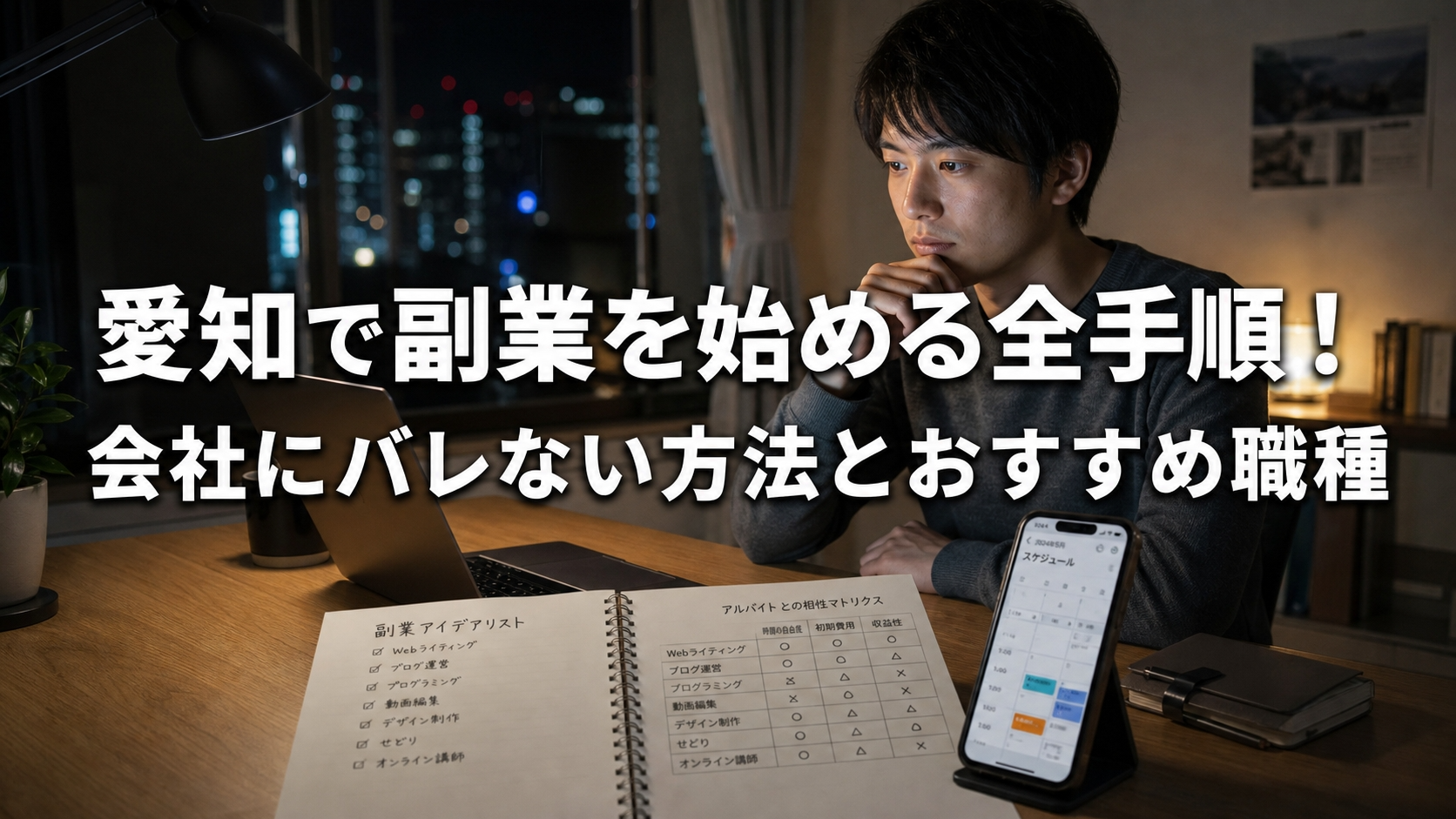 愛知で副業を始める全手順！会社にバレない方法とおすすめ職種
