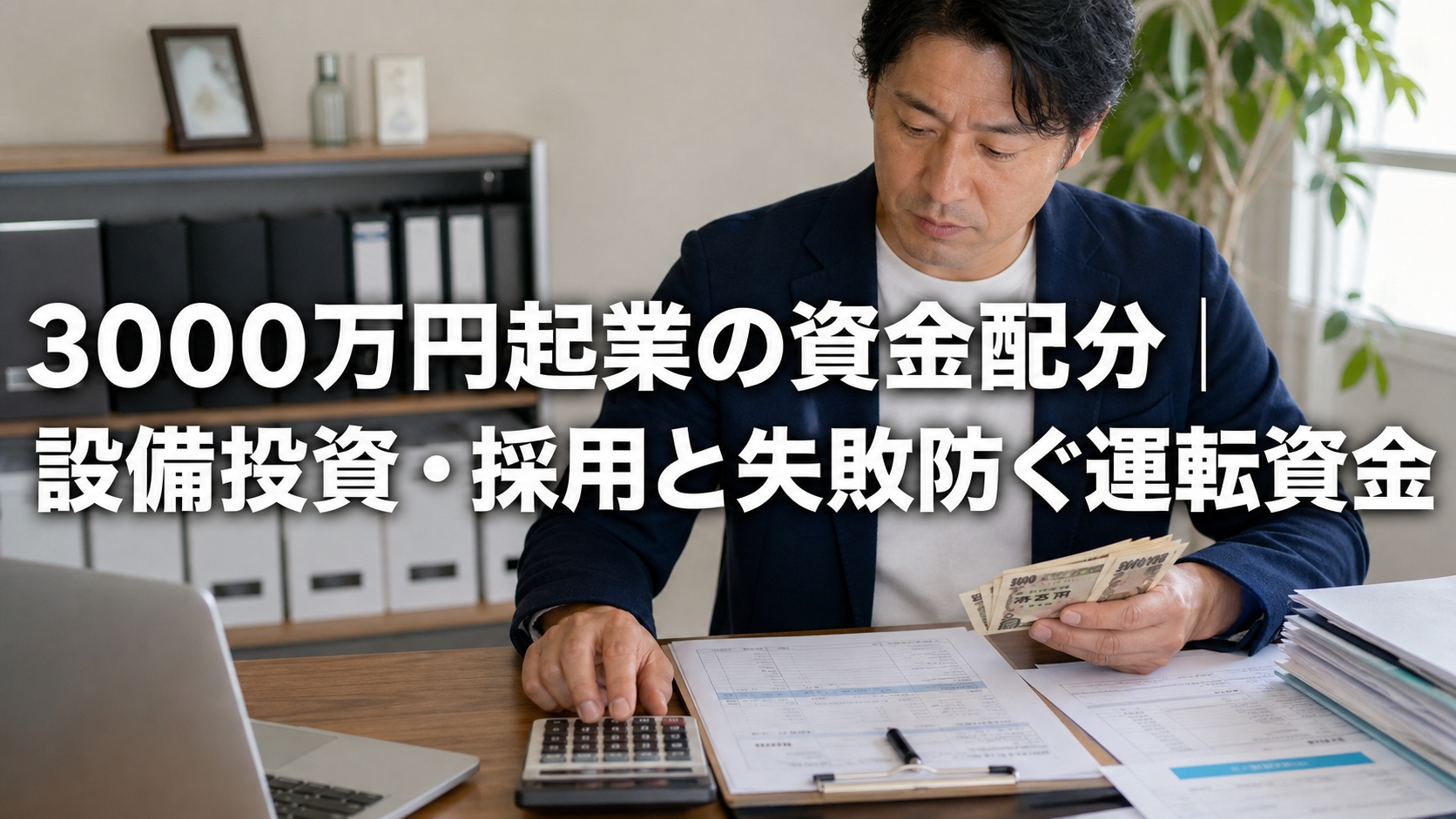3000万円起業の資金配分｜設備投資・採用と失敗防ぐ運転資金