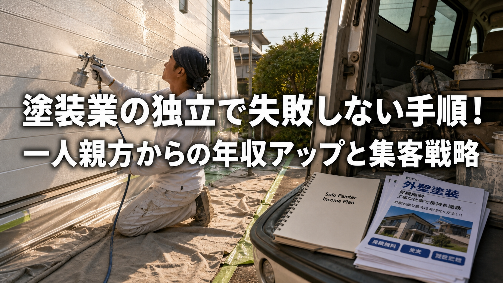 塗装業の独立で失敗しない手順！一人親方からの年収アップと集客戦略