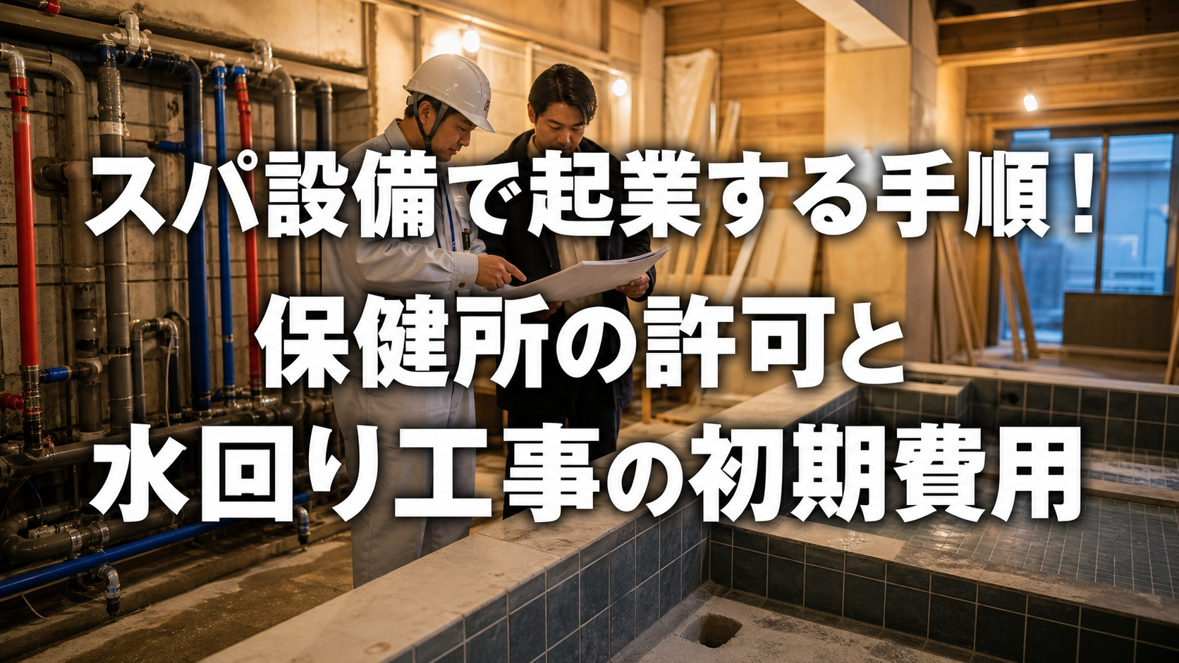 スパ設備で起業する手順！保健所の許可と水回り工事の初期費用